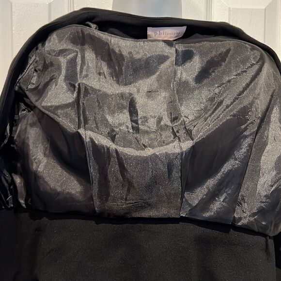 Philosophy Black Open Face Blazer Size XS - Picture 13 of 15